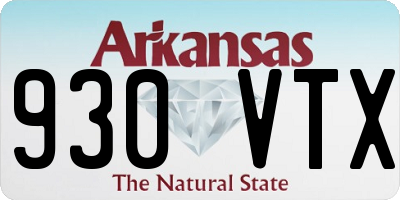 AR license plate 930VTX
