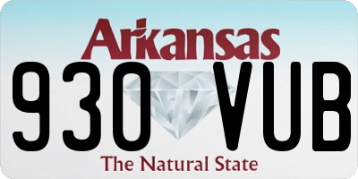 AR license plate 930VUB