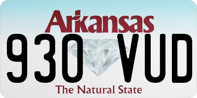 AR license plate 930VUD