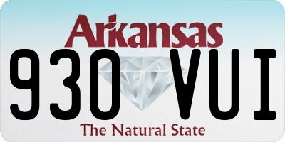 AR license plate 930VUI