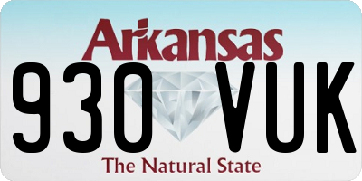 AR license plate 930VUK