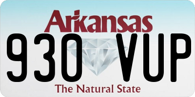 AR license plate 930VUP