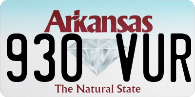 AR license plate 930VUR