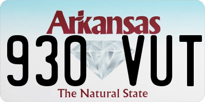 AR license plate 930VUT