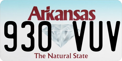 AR license plate 930VUV