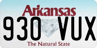 AR license plate 930VUX