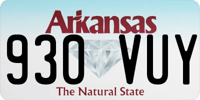 AR license plate 930VUY