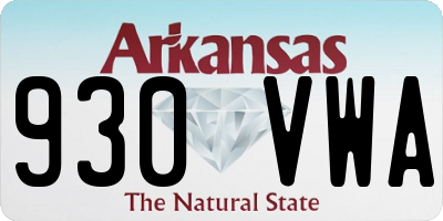 AR license plate 930VWA