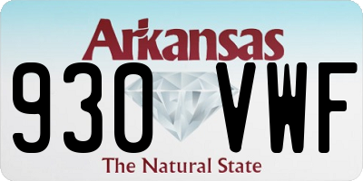 AR license plate 930VWF