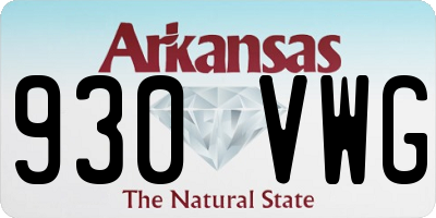 AR license plate 930VWG