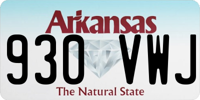 AR license plate 930VWJ