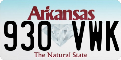AR license plate 930VWK