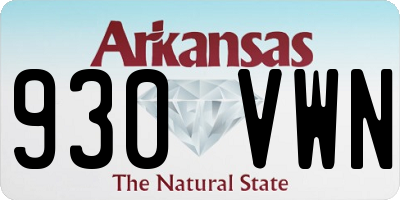 AR license plate 930VWN