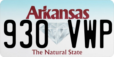 AR license plate 930VWP