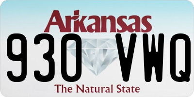 AR license plate 930VWQ