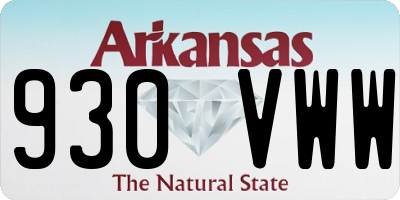 AR license plate 930VWW