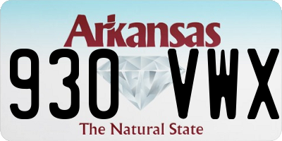 AR license plate 930VWX