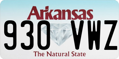 AR license plate 930VWZ