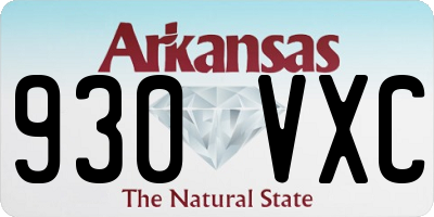 AR license plate 930VXC
