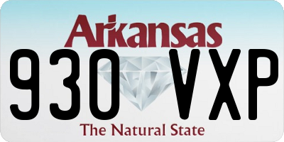 AR license plate 930VXP