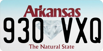 AR license plate 930VXQ