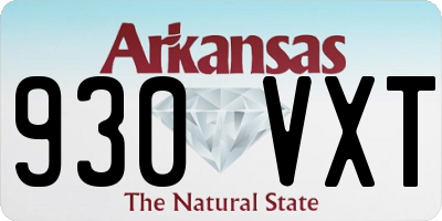 AR license plate 930VXT