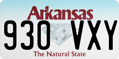 AR license plate 930VXY