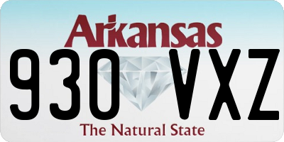 AR license plate 930VXZ