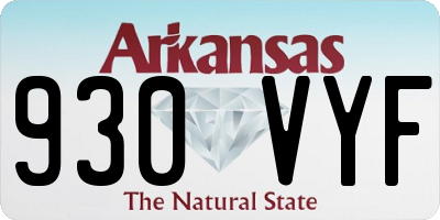 AR license plate 930VYF