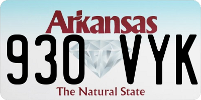 AR license plate 930VYK