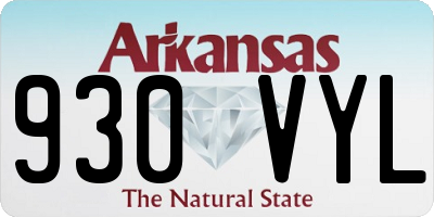 AR license plate 930VYL