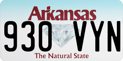 AR license plate 930VYN