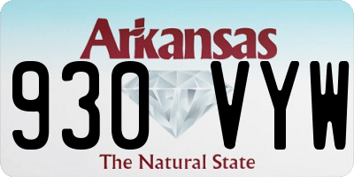 AR license plate 930VYW