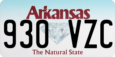 AR license plate 930VZC