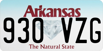 AR license plate 930VZG