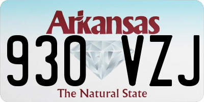 AR license plate 930VZJ