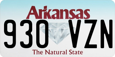 AR license plate 930VZN