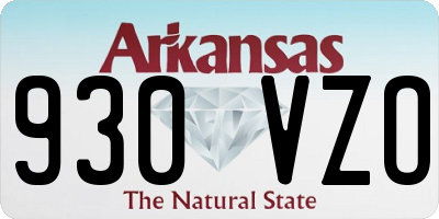 AR license plate 930VZO