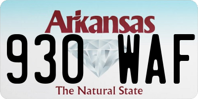AR license plate 930WAF