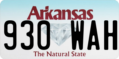 AR license plate 930WAH