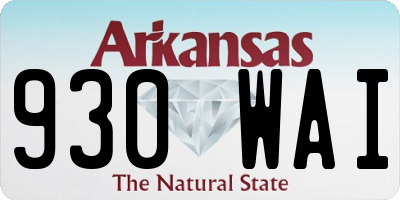 AR license plate 930WAI