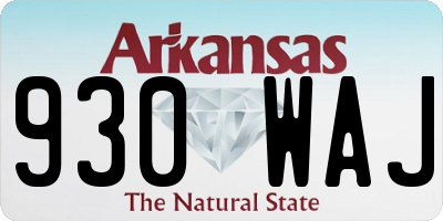 AR license plate 930WAJ