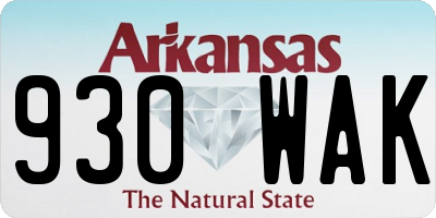 AR license plate 930WAK
