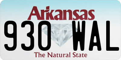 AR license plate 930WAL