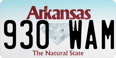 AR license plate 930WAM