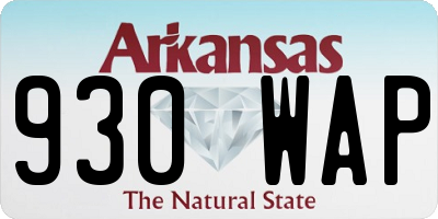 AR license plate 930WAP