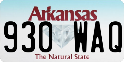 AR license plate 930WAQ