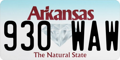 AR license plate 930WAW