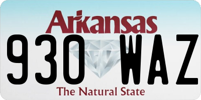AR license plate 930WAZ