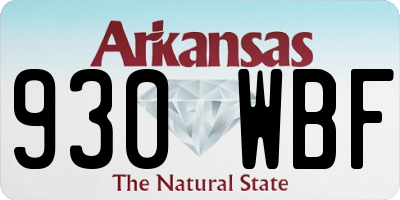AR license plate 930WBF